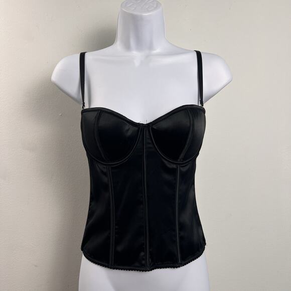 Victoria’s Secret Black Corset Bustier 34C Sexy Little Things Zip Back - Picture 1 of 6